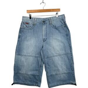 Vintage Straight Mid-Length Regular Jean Denim Shorts 36